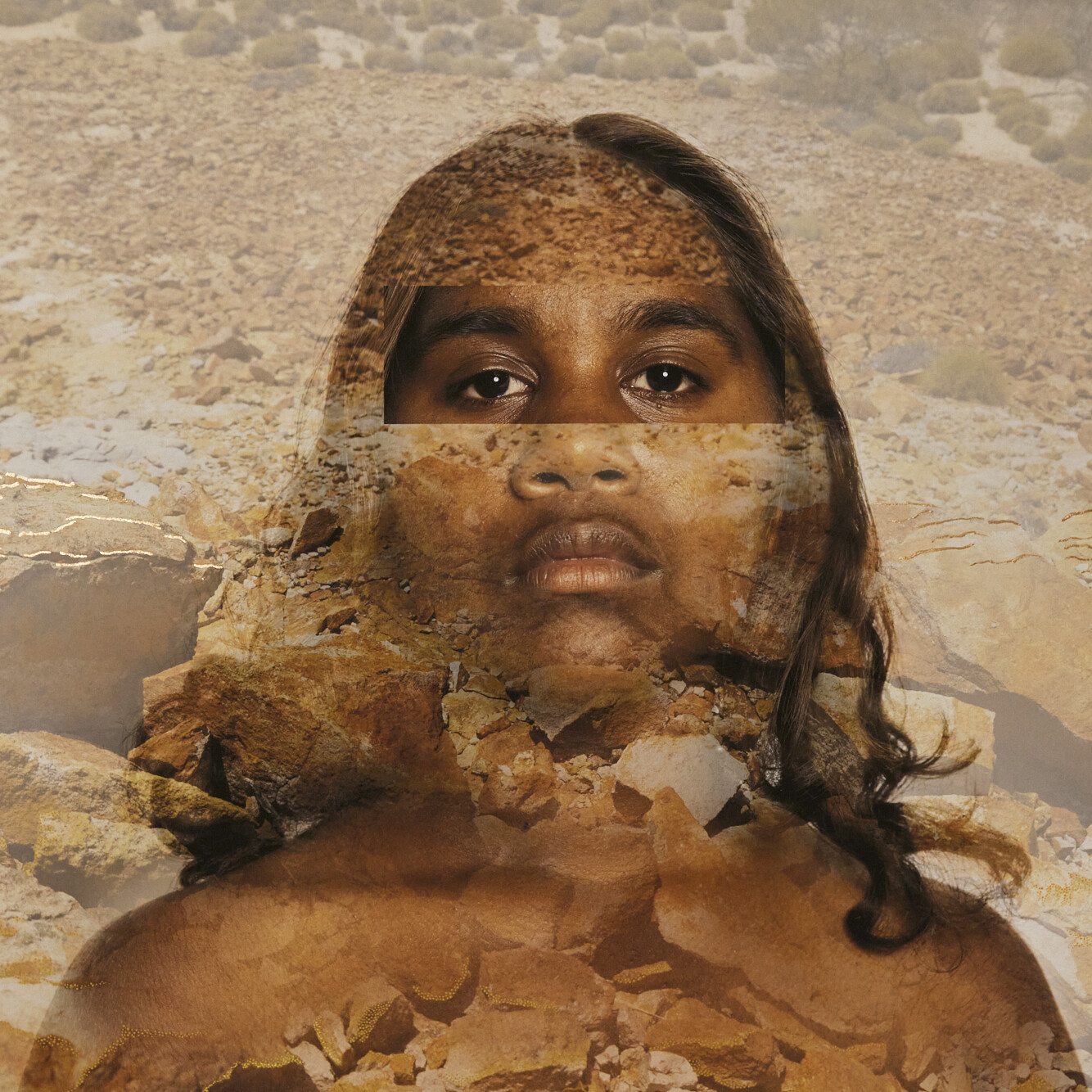 Image © Nuriah Jadai, 'I Am Defiant', 2022 Pigment ink print on archival cotton rag, acrylic paint & bronze leaf 130 cm x 90 cm Ed. 1/1